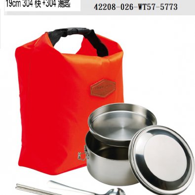 42208-026-WT57-5773韓風保溫袋+304鐵路餐盒+筷+湯匙